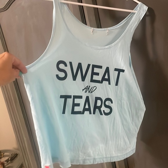 Wildfox Tops - NWOT Wildfox Sweat and Tears tank baby blue